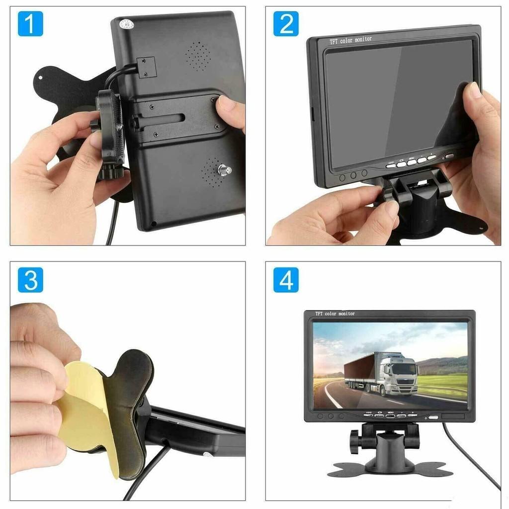 7 Inch Car Rear View Camera Monitor Universal Truck Parking Display 9-36V 1024*600 Screen HD Reversing Camera with Screen