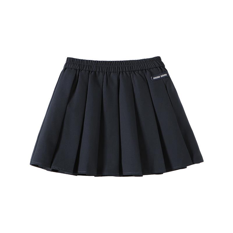 

Tao Town Girls Academy Style Two-Piece Set: Long Sleeve T-Shirt & Pleated Skirt for Spring/Autumn 130cm 47-60 jin
