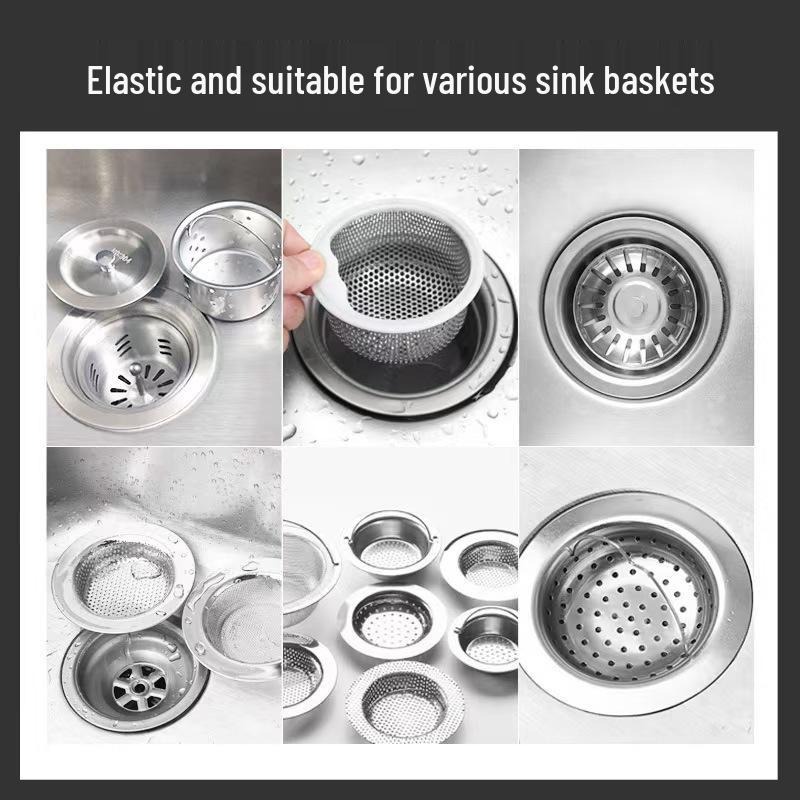 Disposable Kitchen Sink Filter Net - Vegetable Washing Colander and Drain Bowl Clog Protector