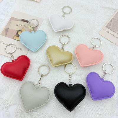 Korean Style Floral Mini Makeup Mirror Keychain Pendant