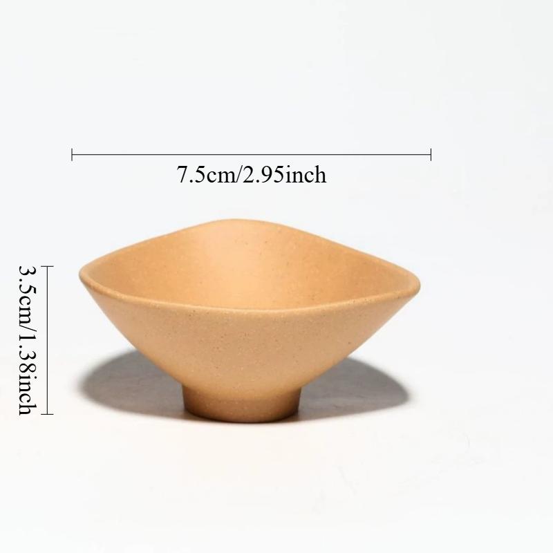 

1pcs Purple Clay Triangle Hat Cup Household Tea Cup Master Drinking Tea Cup Chinese Style Small Tea Bowl Drinking Utensils 60ml жовтий