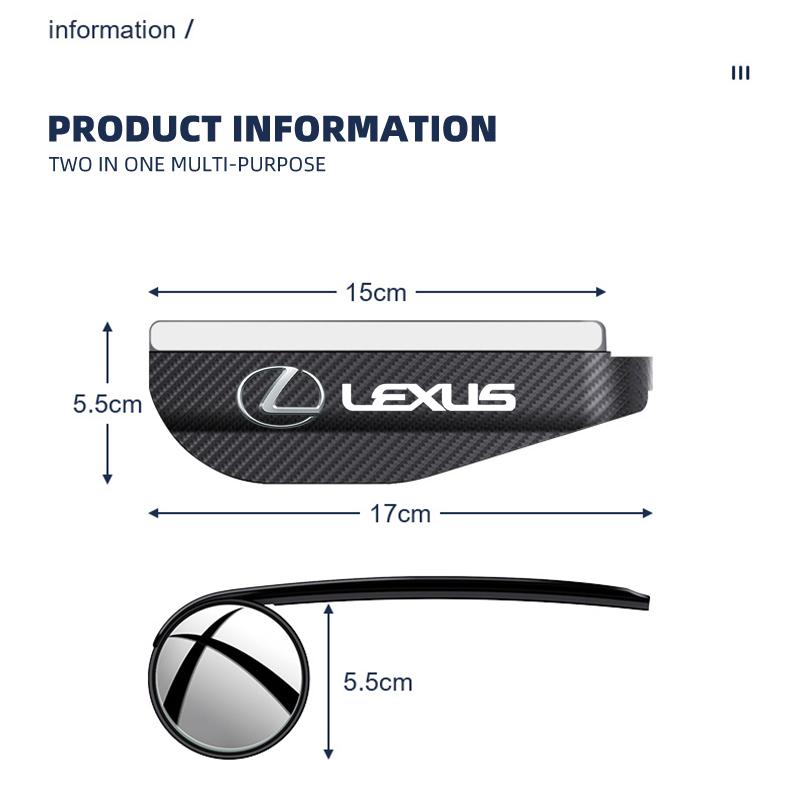 2pcs Car Rain Shield Blind Spot Mirrors For Lexus F-SPORT ES RX NX LS UX LM LX GX LC RZ IS CT GS RC HS SC TX L Accessories