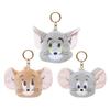 Tees Factory Tom and Jerry Plush Toy with Carabiner, Zipper Mascot, "Stomp FaceTuffy," Approx. H110xW150xD45mm (TJ-5546750TF)