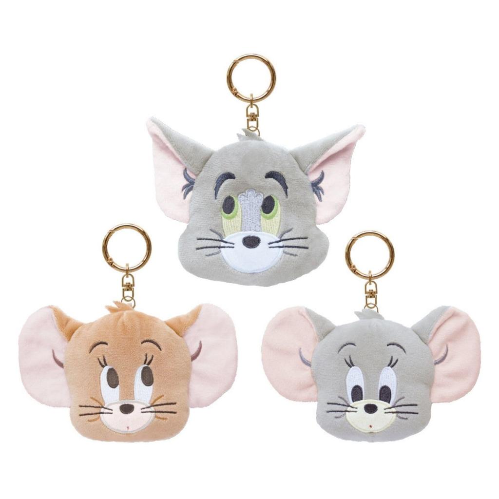 Tees Factory Tom and Jerry Plush Toy with Carabiner, Zipper Mascot, "Stomp FaceTuffy," Approx. H110xW150xD45mm (TJ-5546750TF)