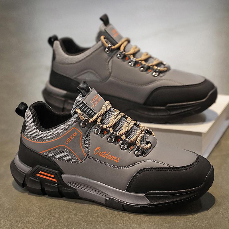 2025 spring new outdoor hiking shoes trendy shoes sports single shoes platform versatile men's shoes tooling casual dad shoes
