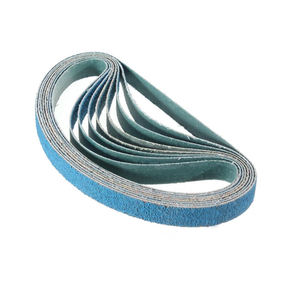 10x 40/60/80 Grit 1/2''x18'' Zirconia Sanding Belts Powerfile For Black Decker