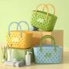 Large Capacity Beach Bag Plastic Bath Basket Portable Bathroom Storage Basket