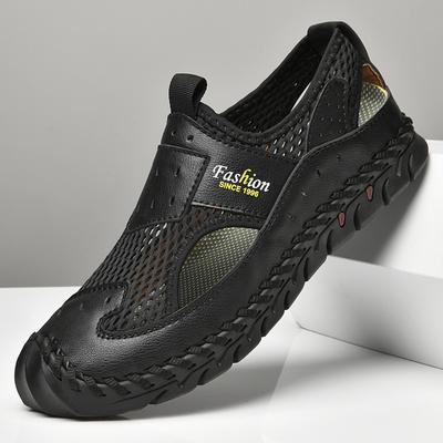Beach Shoes Men's 2025 Summer New Soft-soled Breathable Casual One-pedal Anti-kick Bag Head Men's Sandals Hole Shoes