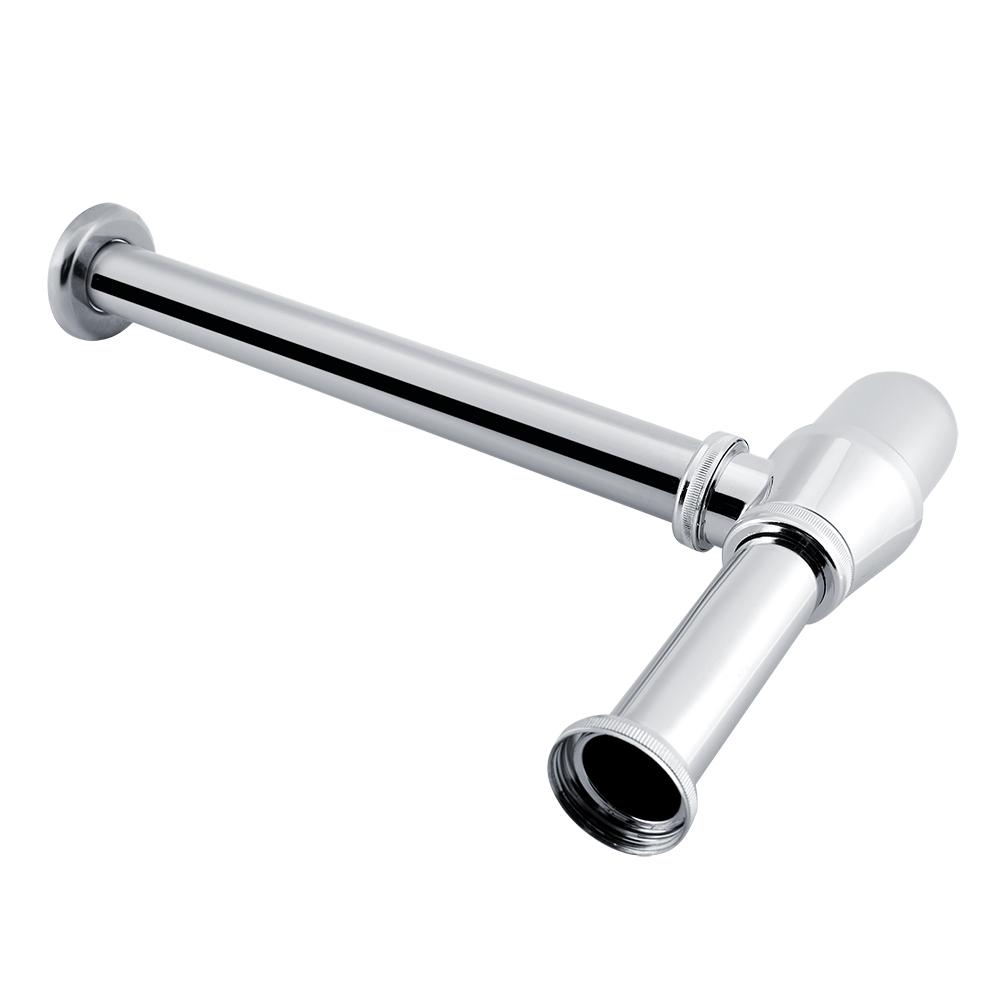 

Chromed Zinc Alloy Sink Basin Tube Round Bottle Trap for Bathroom Kitchen Waste Drain
