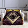 Fashion Masonic Portable Sofa Throw Blanket Freemason Flannel Warm Four Seasons Camping Blanket Freemasonry Multi Size Blankets