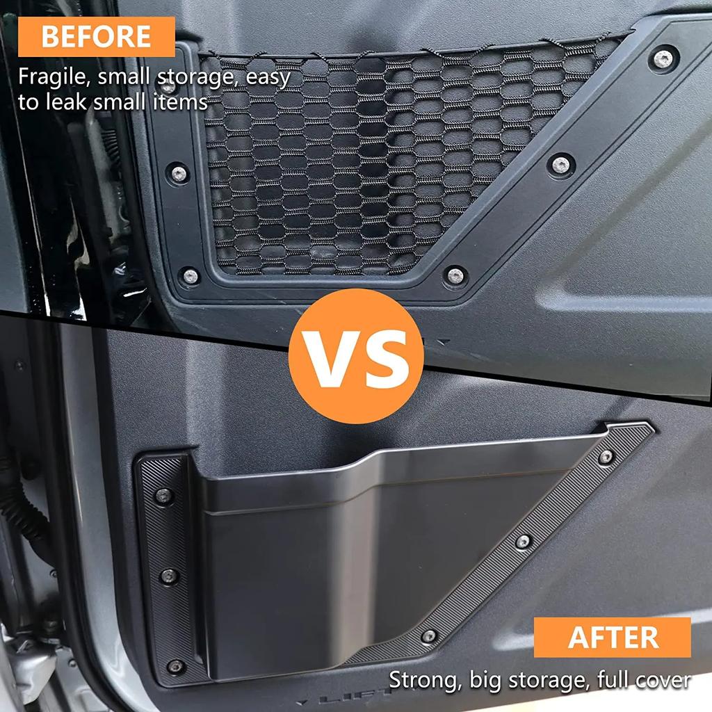 Car Door Side Organizer Box For Ford Bronco 2025-2025 Front Rear Door Storage Pocket Expansion Interior Cup Holder Tray