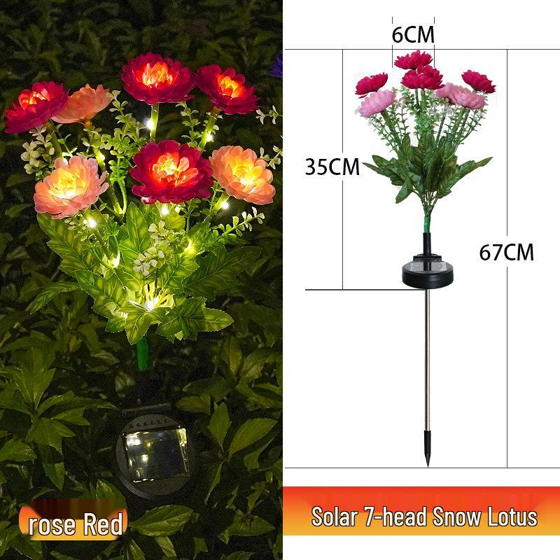 Solar LED Snow Lotus Garden Landscape Lamp