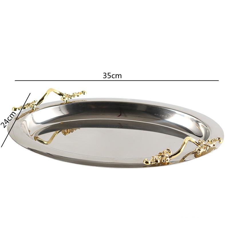

Stainless Steel Mirror Fruit Tray, Dining Table Decoration Storage Tray, Dessert Tray, Home Decoration, Scandinavian Style