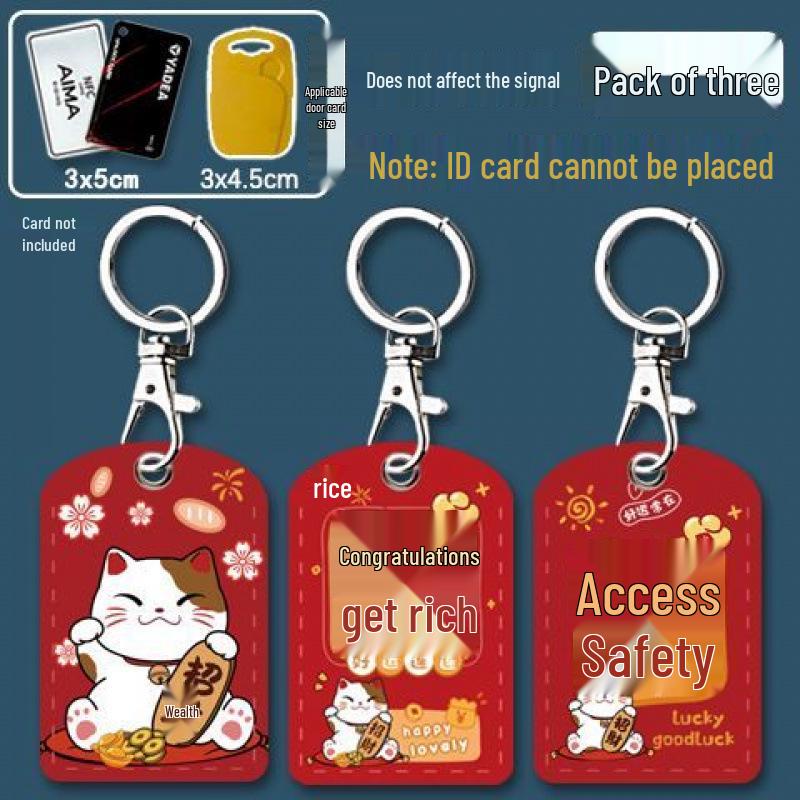 Mini Community Card Case Keychain - ICID Access Protective Sleeve & Bus/Elevator Holder