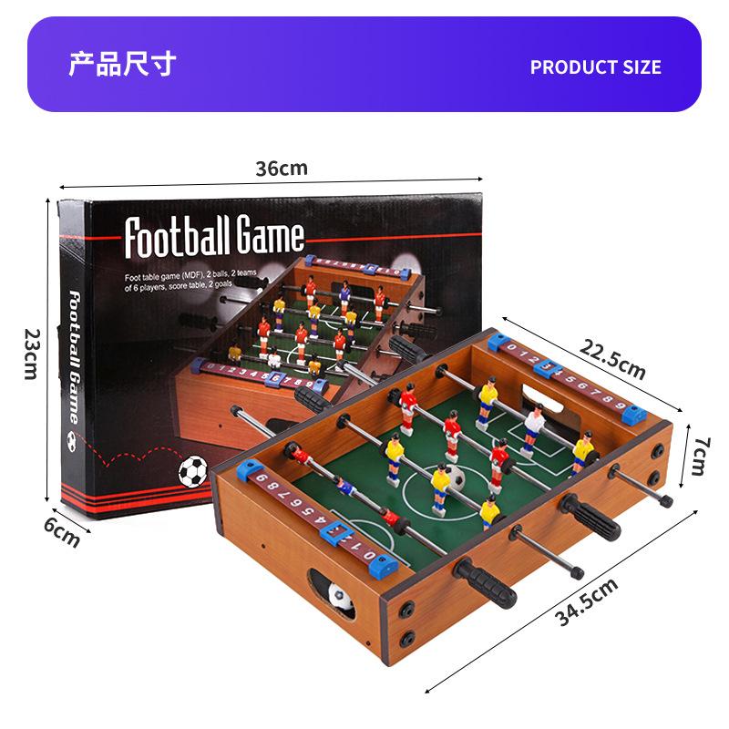 Tabletop Foosball Table- Portable Mini Table Football / Soccer Game Set with Two Balls and Score Keeper for Adults and Kids By Hey! Play!