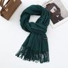 Cotton Solid Color Scarf for Women Winter Warm Wool Cashmere Scarf Autumn and Winter Women's Shawl Scarf Korean Style Atmosphere