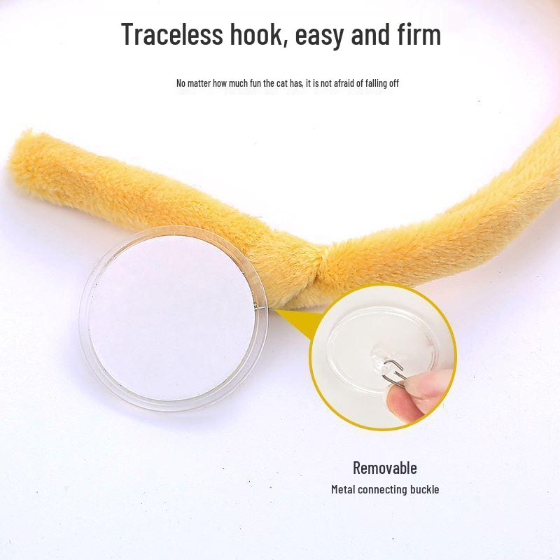 Self-Amusement Swinging Rabbit Fur Ball Cat Teaser Toy