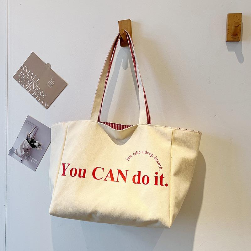 Casual Big Bag Women's New Canvas Shoulder Bag Large Capacity Tote Bag Class Commuter Handbag