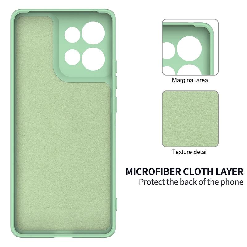 For Motorola MOTO Edge 50 Neo ,S50 Case Soft Premium Liquid Silicone Case with Flocking Inside Cover with Strap for Moto S50