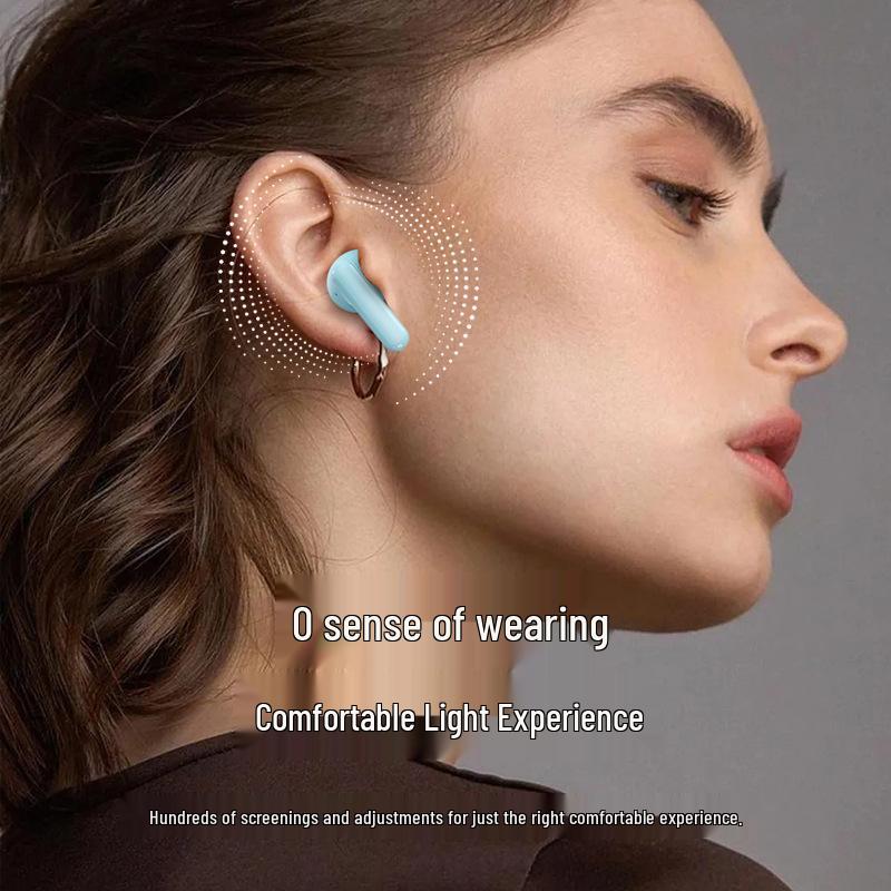 New TWS 5.3 Wireless Half-in-Ear Dual Earphones with Heavy Bass for Running & Sports