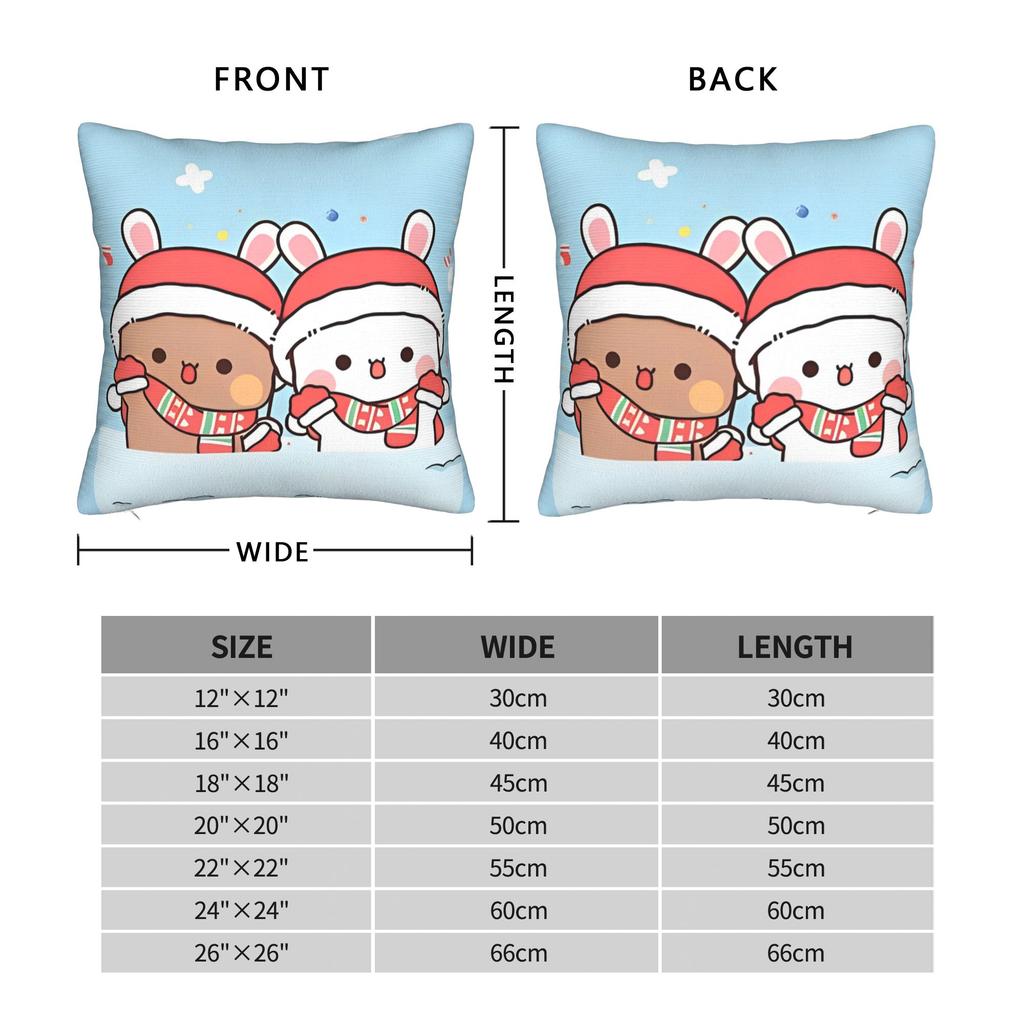 Cute Cartoon Bubu Dudu Square Pillow Case Cushion Cover Awesome Zipper Decor Pillowcase for Seat 45x45cm