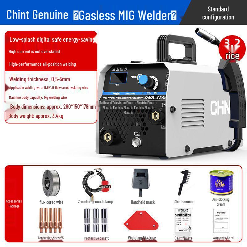 

Zhengtai DNB-1200 Gasless MIG Welder / 220V Electric CO2 Shielded Welder for Home Use