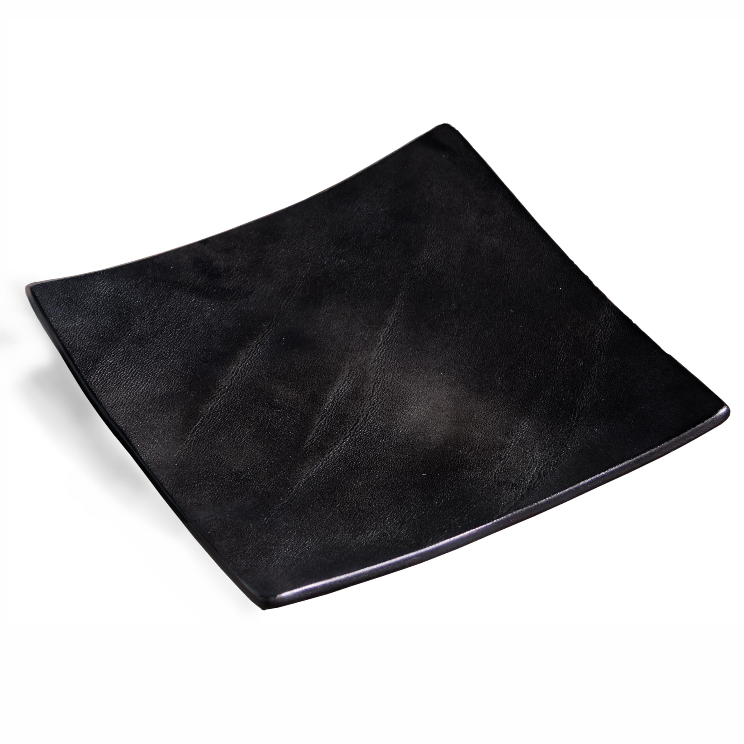 

Leather King Genuine Leather Tray (Deep Black, Square)