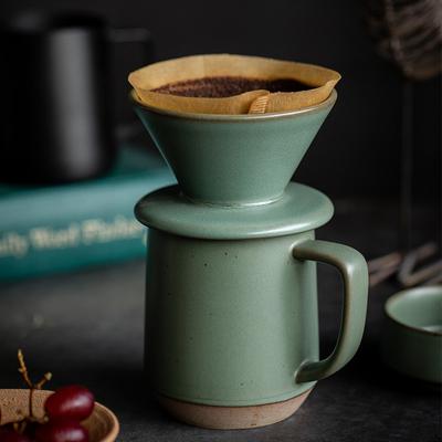 Handgewaschene Kaffeefiltertasse aus Keramik, tropfartige Teetasse, konisches Einloch-Kaffee- und Milchbecher-Trinkgeschirr