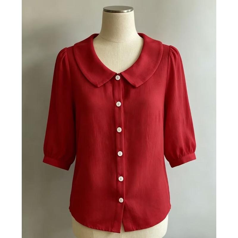 JPNTKY Women's Fashion Casual Short Sleeve POLO Neck Blouses & Shirts