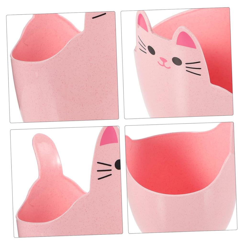 cat Shaped Trash can Kitchen Garbage bin Cartoon Waste Basket Dorm Trash can Tiny Trash can Little Trash can Mini Desktop Wastebasket Pen Container