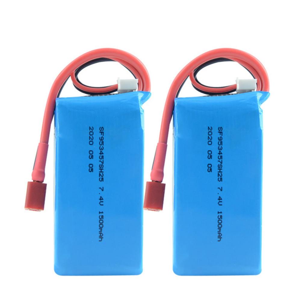 High Capacity 7.4V 1500mAh 25C 2S Li Po Battery With T Connectors Remote Li Po Battery For A959 A969 A979 K929-B Vehicle