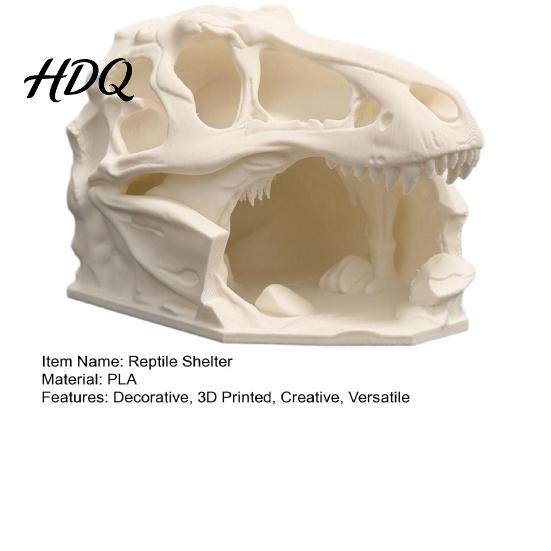 Natural Looking Reptile Shelter Dragon Skull Shelter Hide Cave Fine Carving Ornament Lizards Hideouts for Terrarium Fish Tanks Accessories Artistic