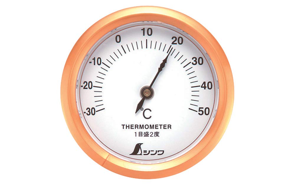 Shinwa Sokutei Thermometer 72667 S-3, Round, 6.5cm,