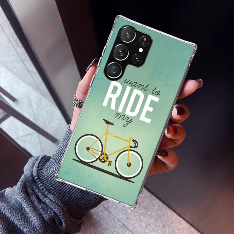 Bicycle Bike Sport Phone Case For Samsung Galaxy S23 S24 S25 Edge S26 Ultra S22 + S21 Plus S20 FE Cover Silicone Print Shell Gal