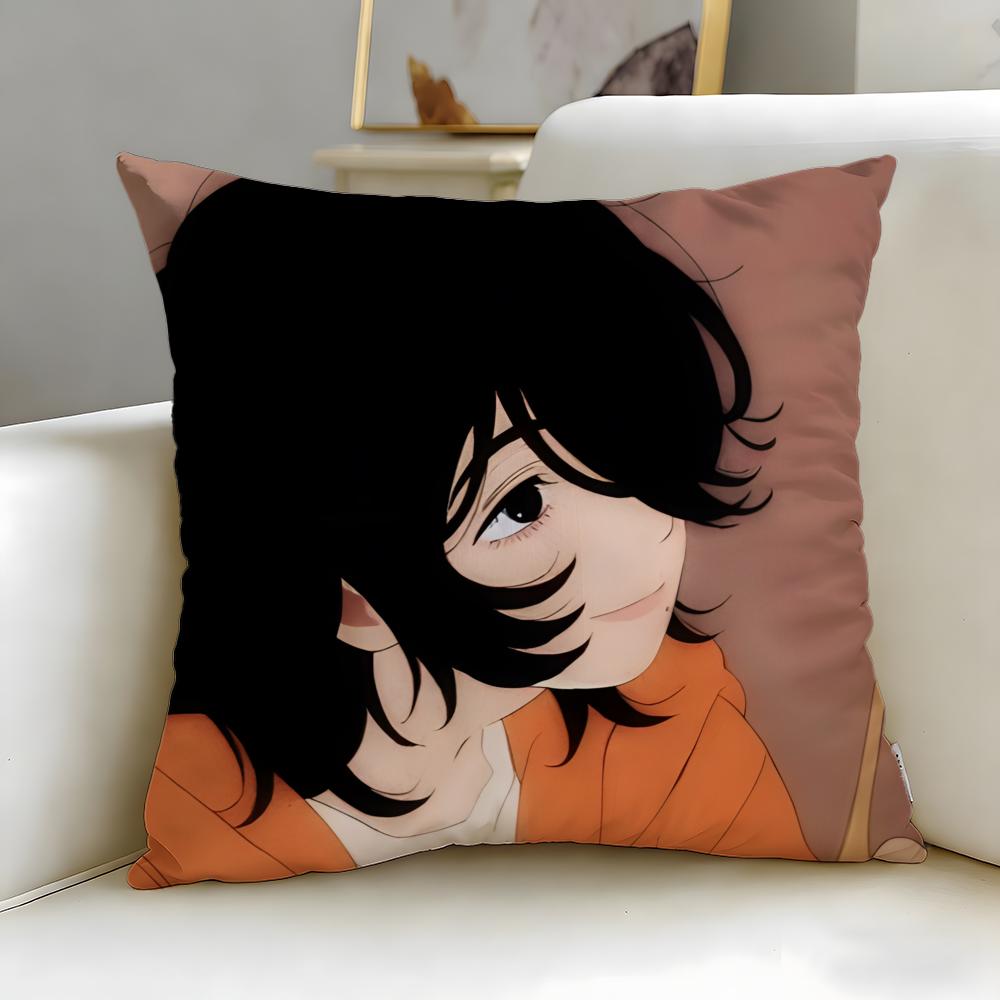 anime Look Back Cushion Cover Soft & Easy-Wash Pillow Case – Versatile for Couch, Bed, Travel and Office