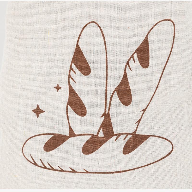 Lniany Worek na Chleb Worek Wielokrotnego Użytku na Bagietkę Bawełniany Worek ze Sznurkiem do Przechowywania Bochenek Domowy Chleb Świeży Ekologiczny Do Przechowywania Bagietki