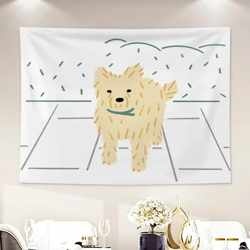 Cute Cat Cartoon Decorative Tapestry Home Wall Living Room Office Decorative Tapestry