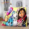 Cartoon Cute Gabbys Dollhouse Girl Soft Flannel Blanket for Bed Bedroom Sofa Picnic,Throw Blanket Children Outdoors Leisure Gift