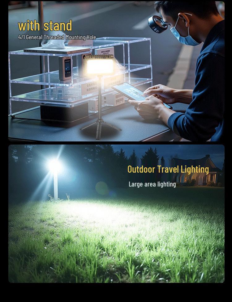 Foldable Multi-Source LED Camping Lantern with USB Charging