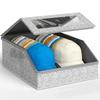 1Pc Foldable Zipper Baseball Cap Storage Box Non-Woven Dustproof Storage Box Hat Storage Box Wardrobe Storage Boxes Storage