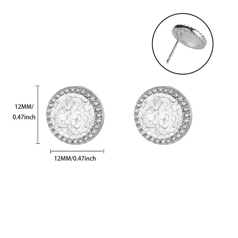 

Luxury medieval style imitation sand gold dragon scale gold plated love geometric stud earrings inlaid with zircon women s exquisite earrings