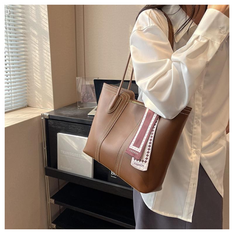 2025 New Spring Summer Advanced Ladies Single Shoulder Bag Fashion Scarves Decorative Handbags Large Capacity Commuter Tote Bag Sling Bag for Women