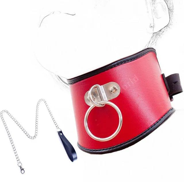 Erotický černý měkký houbičkový polstrovaný vnitřek kožený chastity postojový krční obojek pro choker bondage párový postroj sexuální produkty
