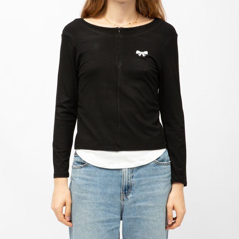 

Футболка с длинным рукавом и круглым вырезом aliona Женская BURTON OF LONDON S чёрный