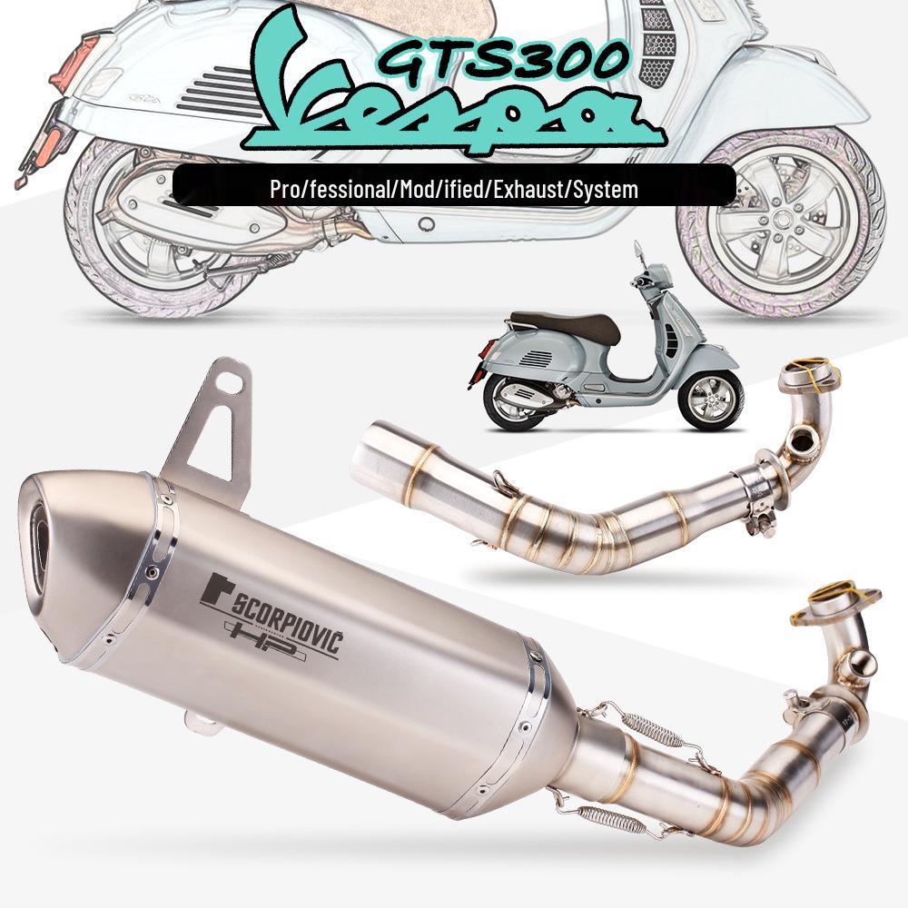 Vespa GTS300 Exhaust Modification Set – Front & Full Section Pipe