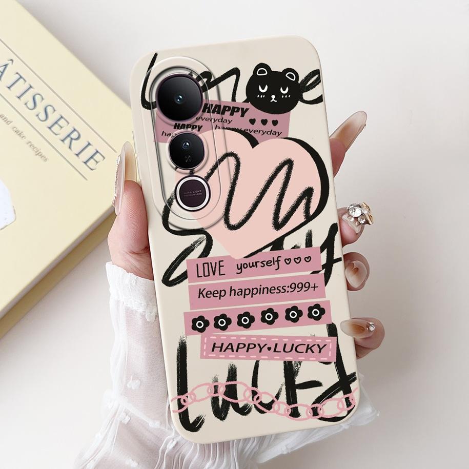 Pro Vivo V50 Lite 4G Pouzdro V2441 Kryt Luxusní Mašlička Malované Měkké Tekuté Silikonové Pouzdro na Telefon Pro Vivo V50 5G V 50 V50Lite Fundas