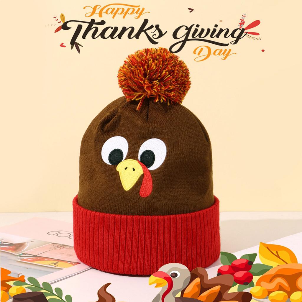 Thanksgiving Turkey Knit Hats for Costume Party and Holiday Fun Knit Caps Festive Turkey for Thanksgiving Celebration