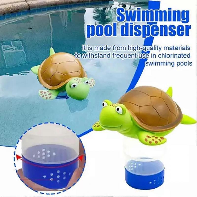 Floating Pool Chlorine Dispenser, Cute Turtle Tortoise Animal Chlorinator for Inflatable Pools & Hot Tubs