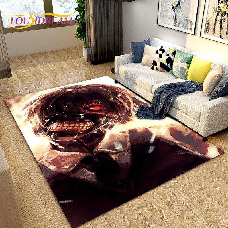 

Tokyo Ghoul Japan Anime Cartoon Area Rug,Carpet Rug for Living Room Bedroom Sofa Doormat Decoration, Kid Play Non-slip Floor Mat 40x60cm