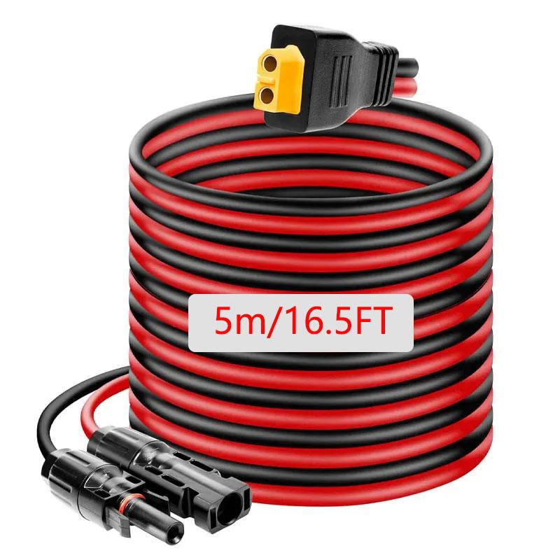 12AWG Solarmodul zu XT60 Adapterkabel 5m/3m für ALLPOWERS R600 R1500 R2500 Ecoflow River Delta Anker Bluetti Solargenerator